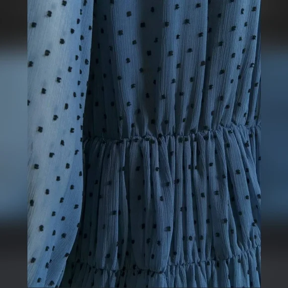 Sandro clip dot ruffled mini dress 38 - Picture 6 of 15